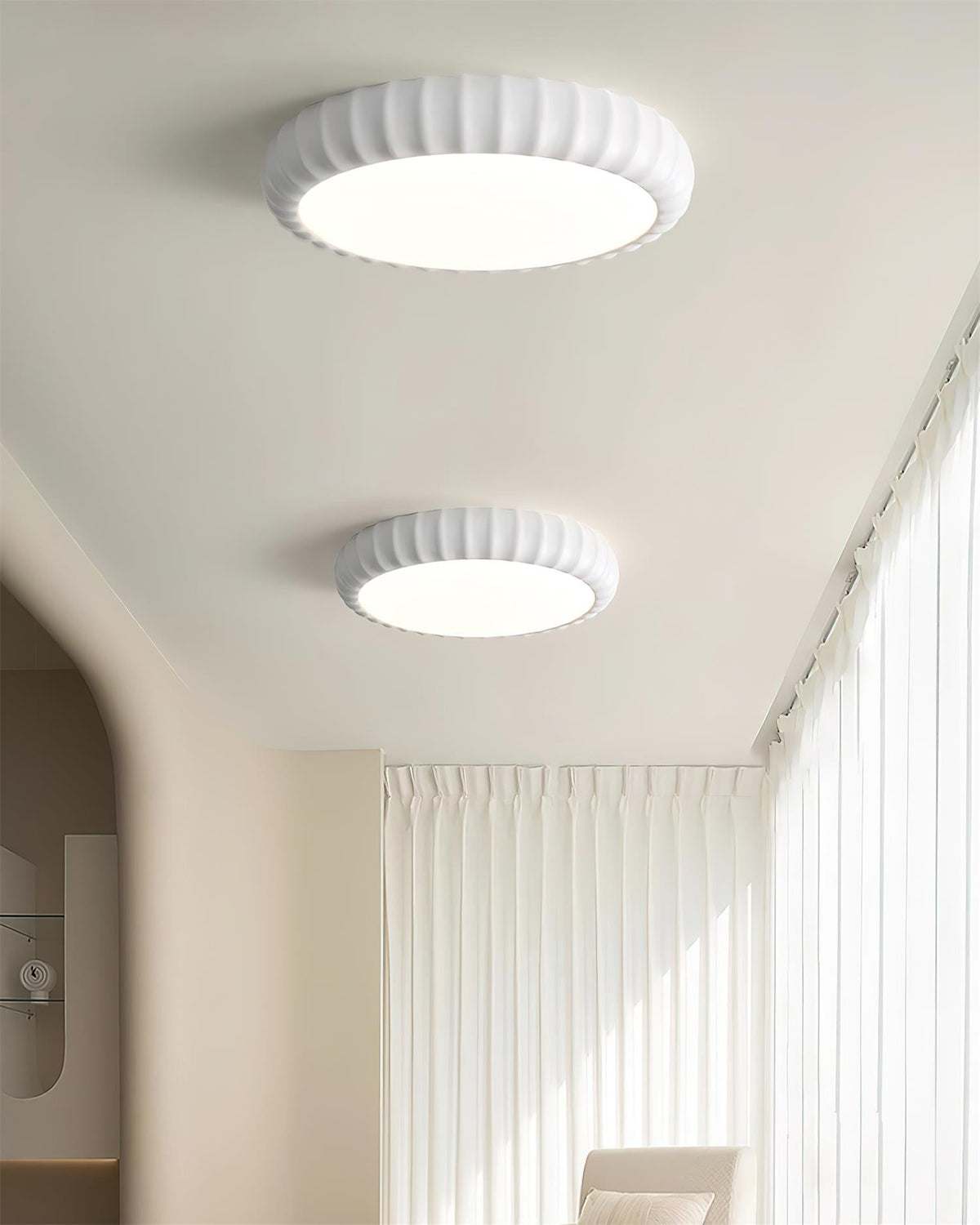 Plafonieră aplicată modernă minimalistă din rășină cu finisaj verde
