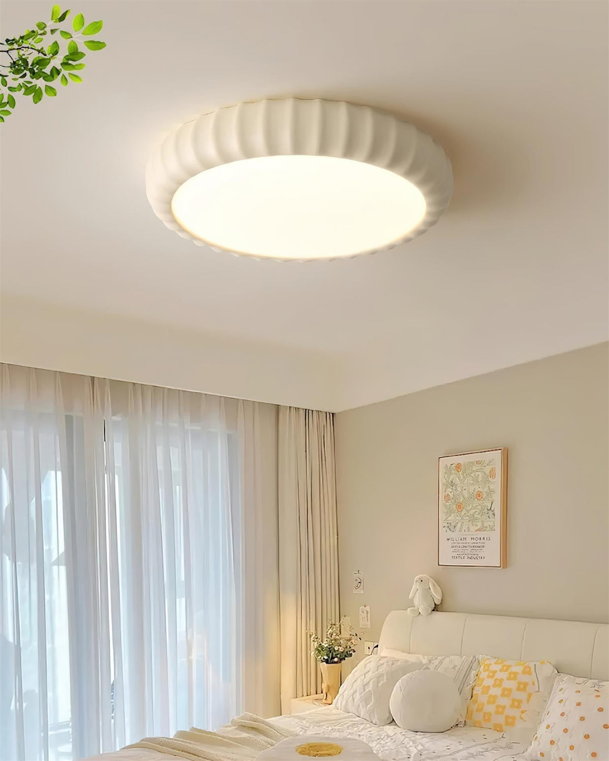 Plafonieră aplicată modernă minimalistă din rășină cu finisaj verde