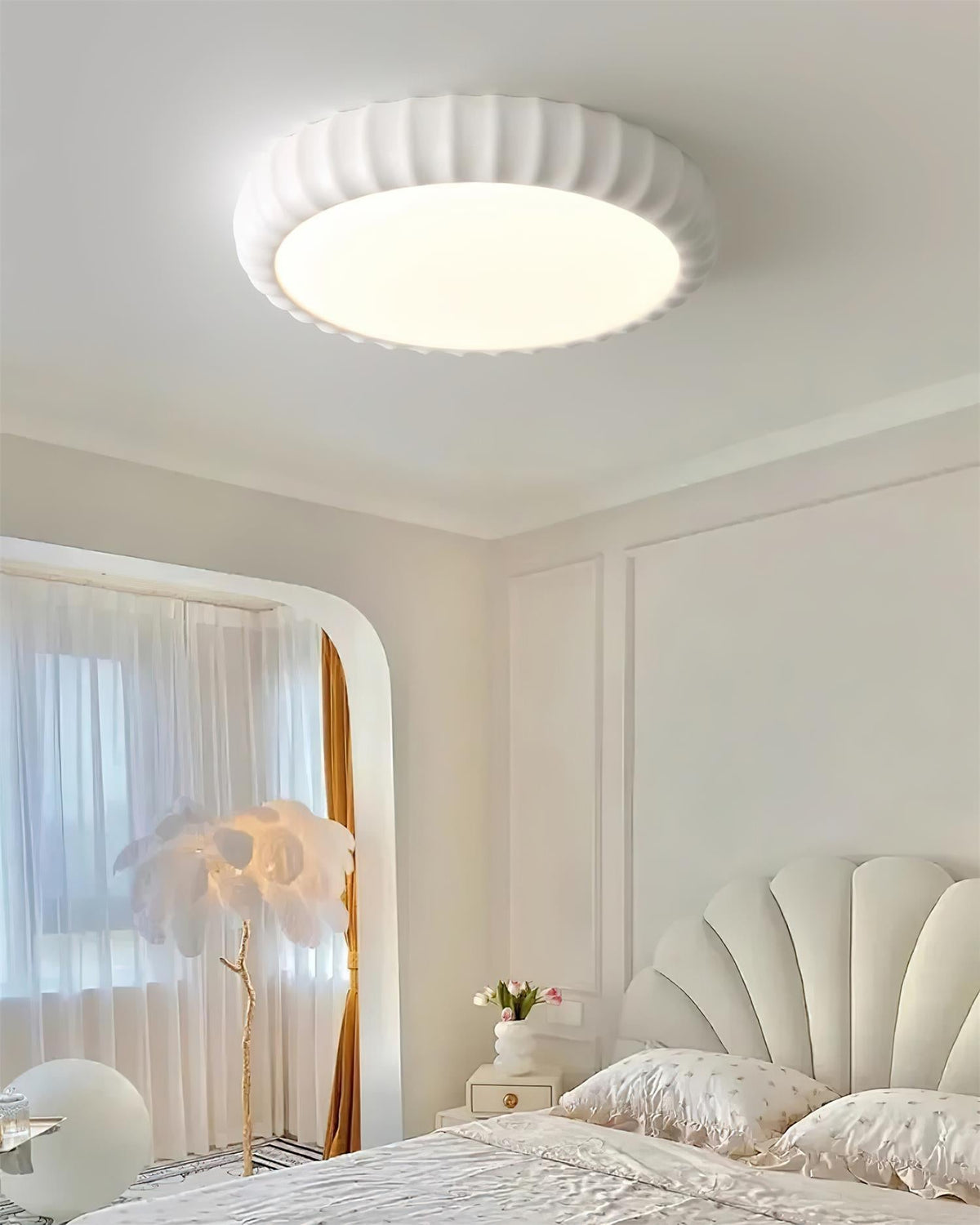 Plafonieră aplicată modernă minimalistă din rășină cu finisaj verde