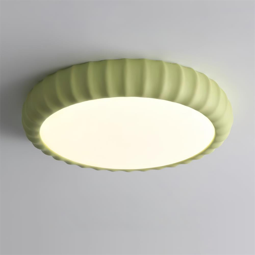 Plafonieră aplicată modernă minimalistă din rășină cu finisaj verde