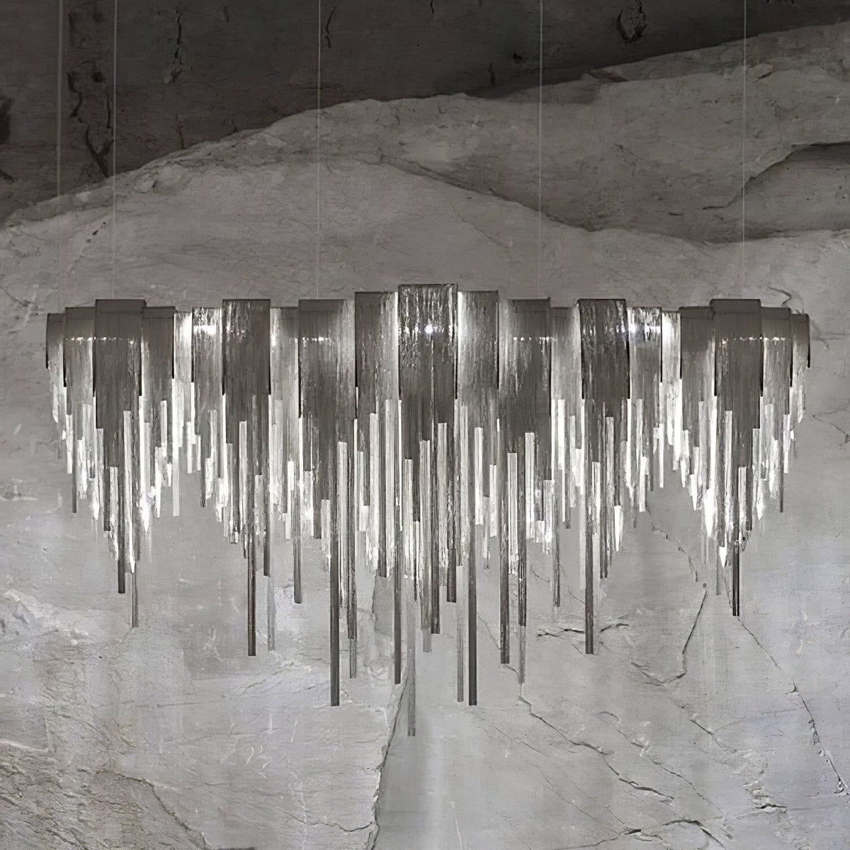 Tarien candelabru Lanțuri Stratificate Nichel Lux