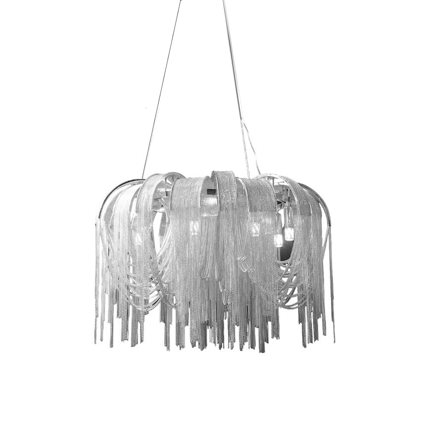 Tarien candelabru Lanțuri Stratificate Nichel Lux