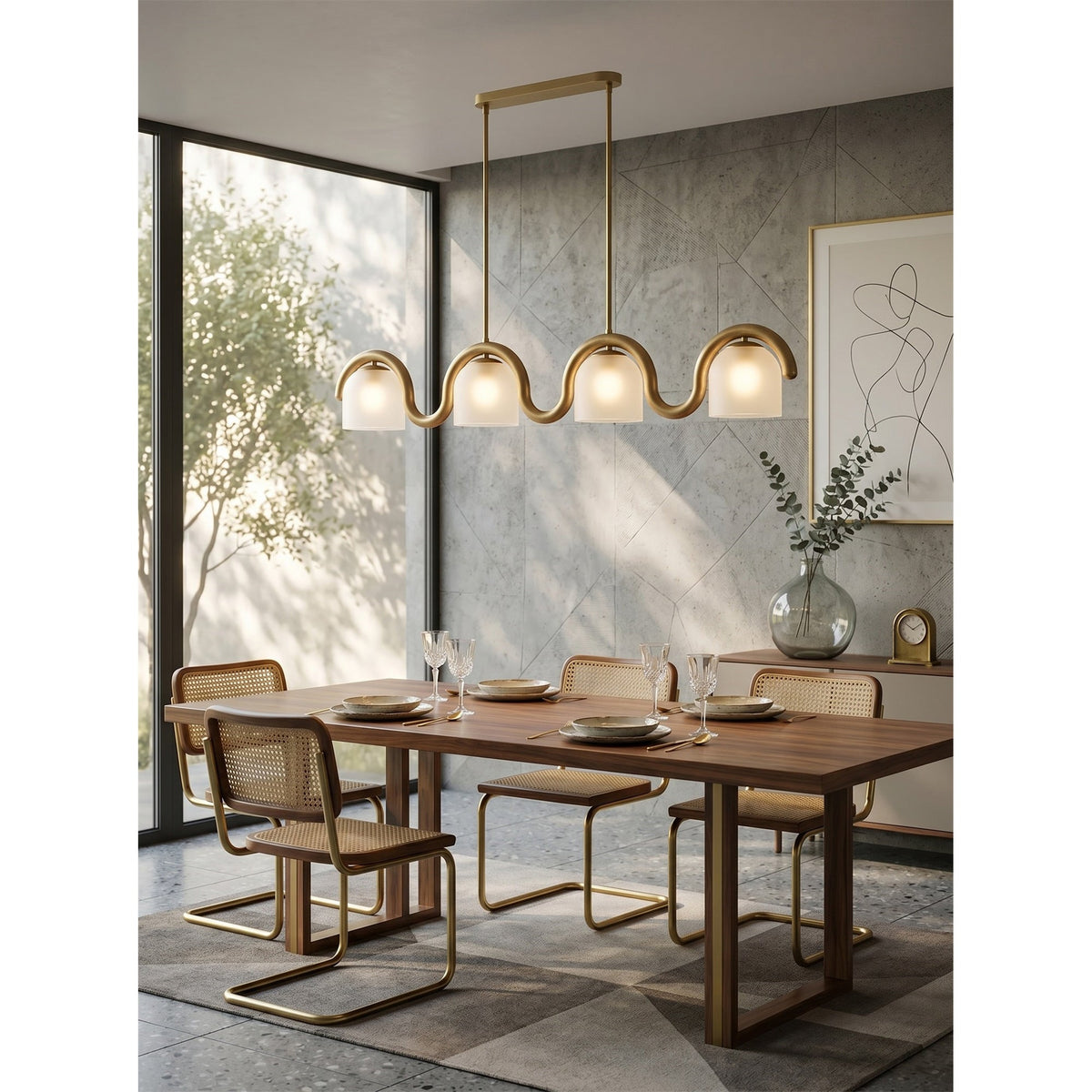 Lenox candelabru liniar din sticlă