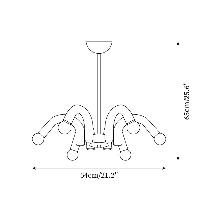 Fivelle modern Crem candelabru cu Brațe Multiple