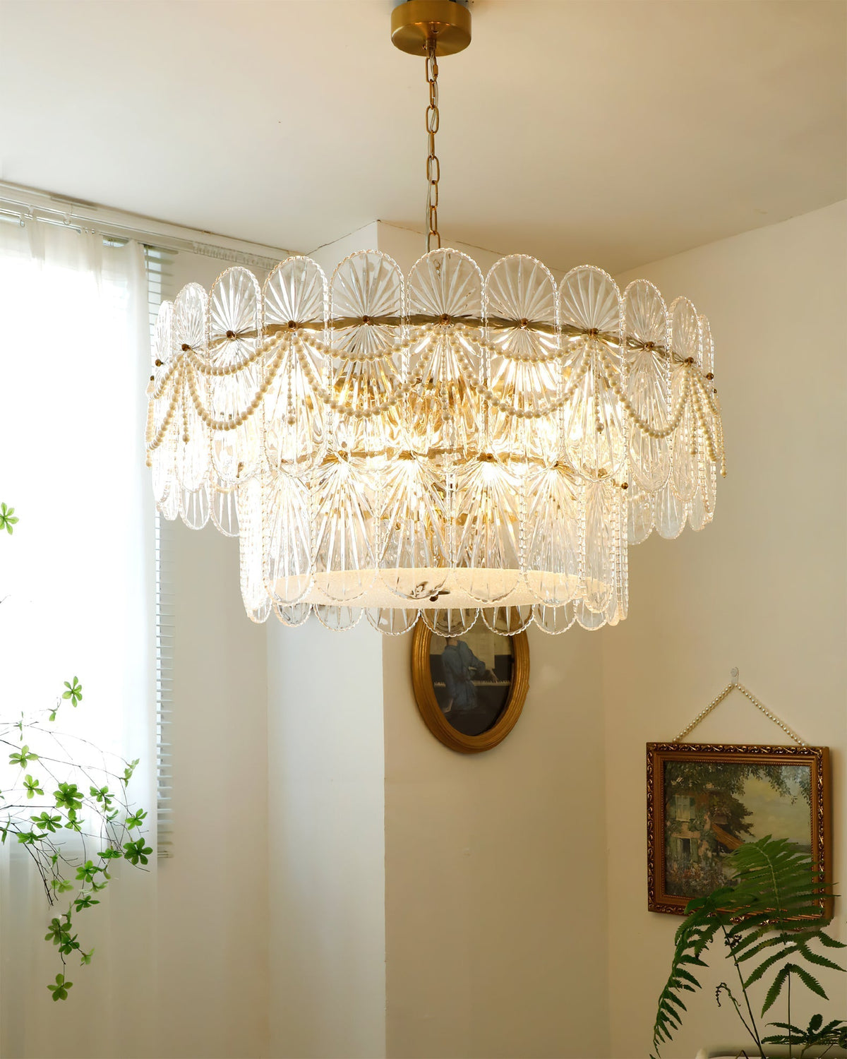 Luminarae candelabru din sticlă
