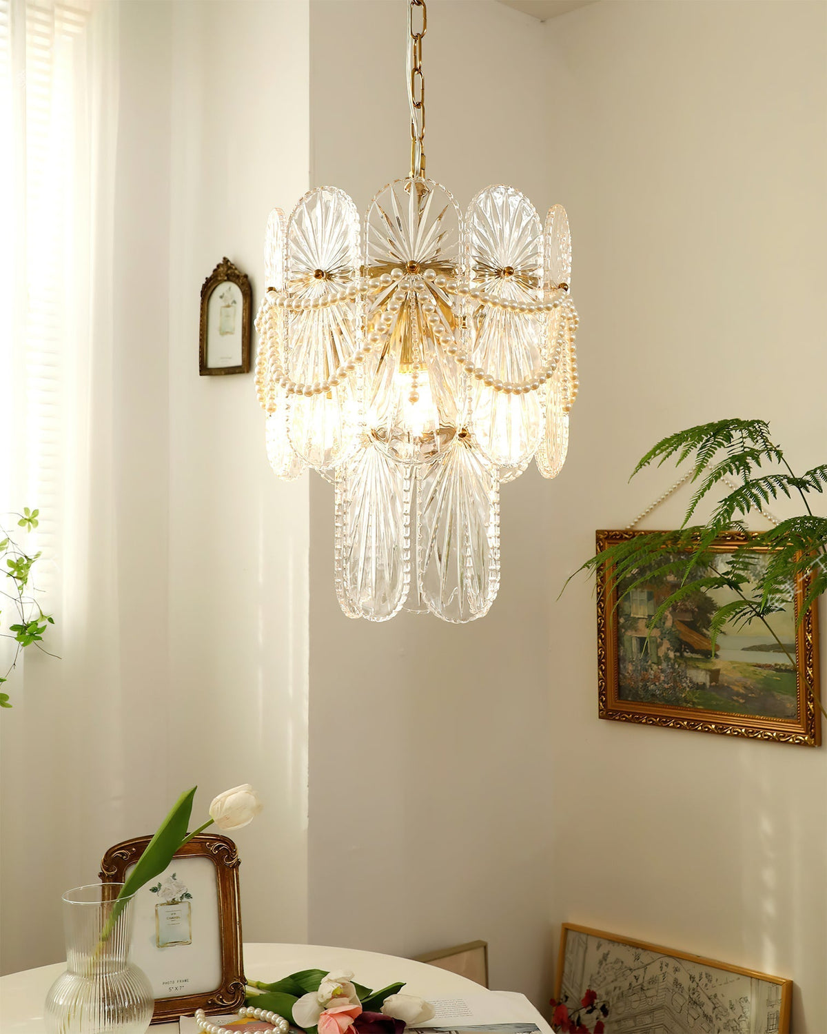 Luminarae candelabru din sticlă