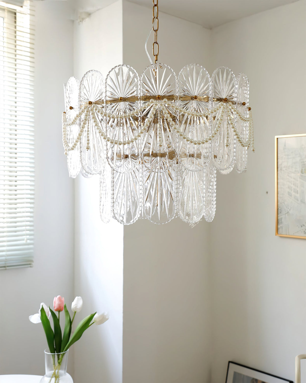 Luminarae candelabru din sticlă