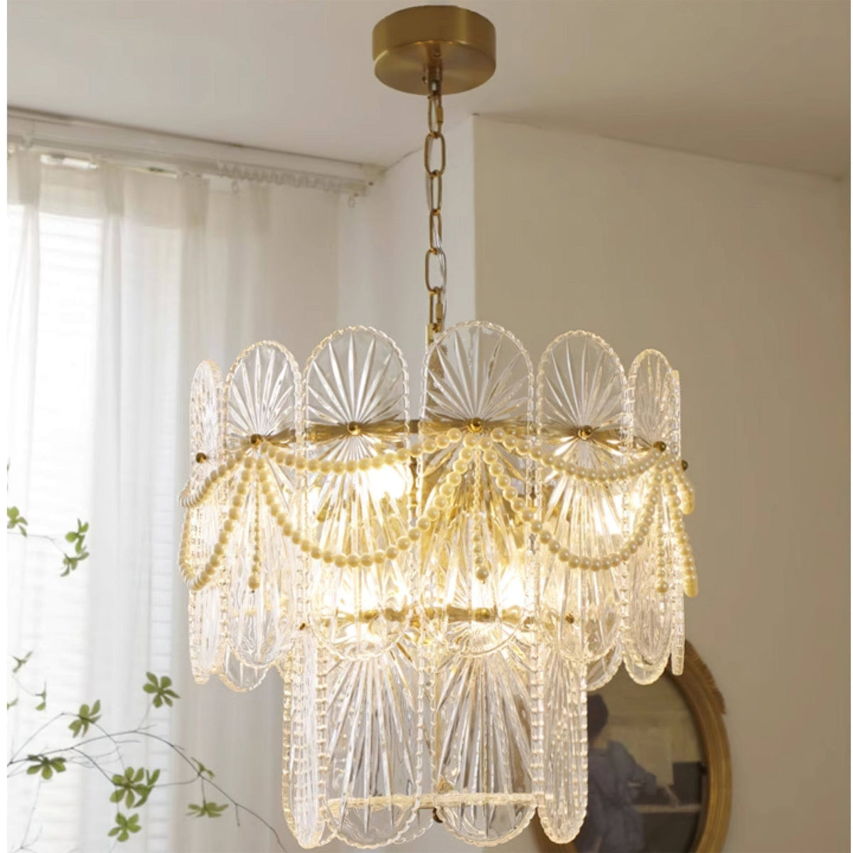 Luminarae candelabru din sticlă