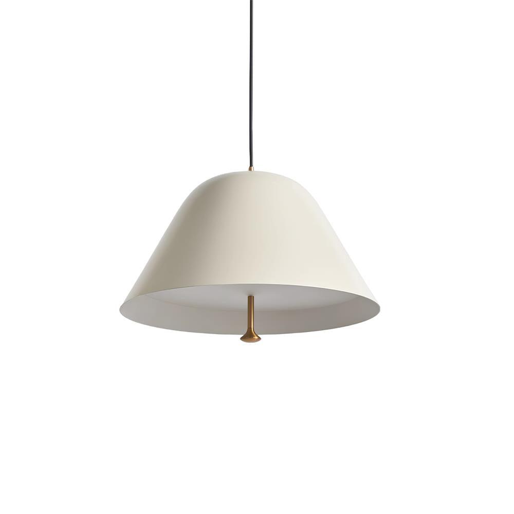 Lampă suspendată modernă cu abajur din metal în verde și alb minimalist