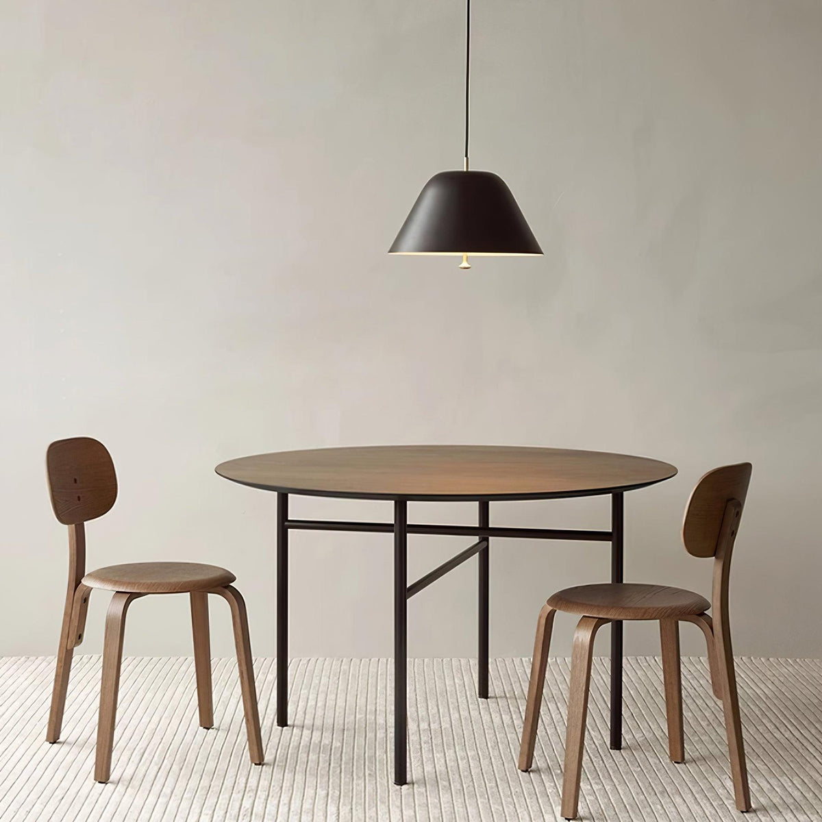 Lampă suspendată modernă cu abajur din metal în verde și alb minimalist