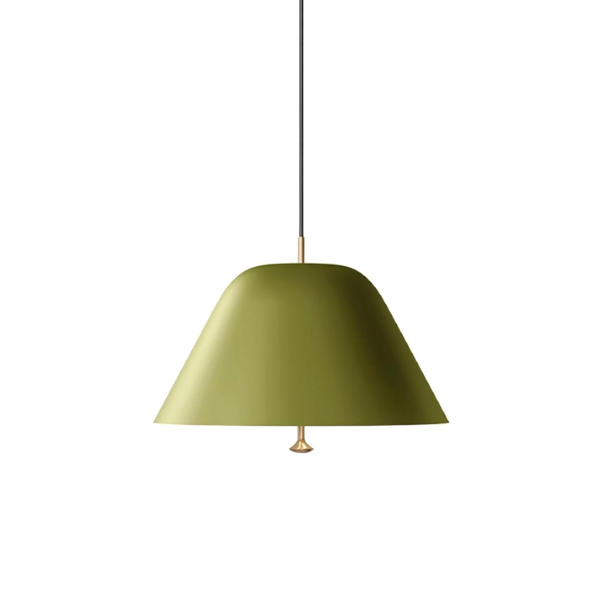 Lampă suspendată modernă cu abajur din metal în verde și alb minimalist