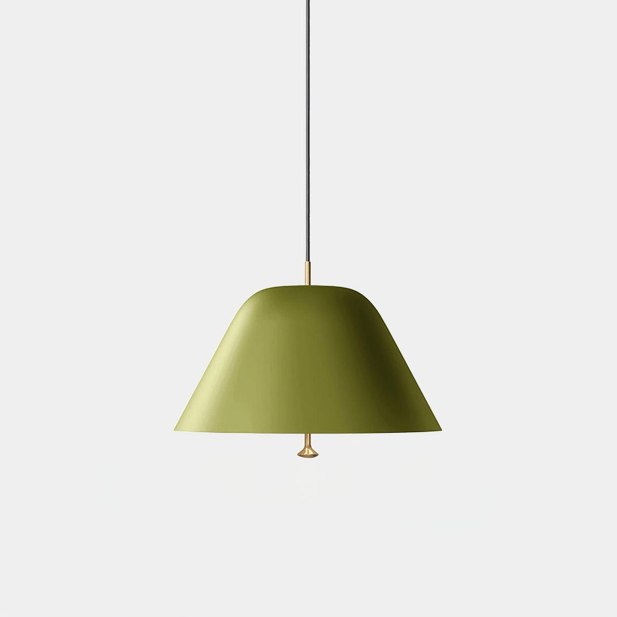 Lampă suspendată modernă cu abajur din metal în verde și alb minimalist