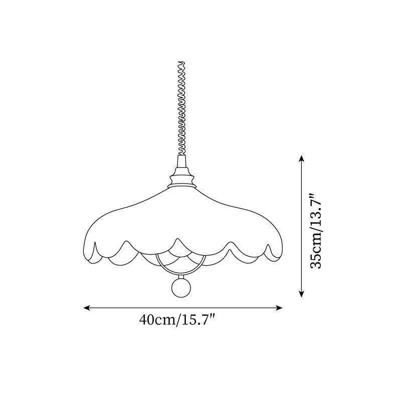 Lampă suspendată Petals cu model floral vintage și eleganță franceză, în formă de petală
