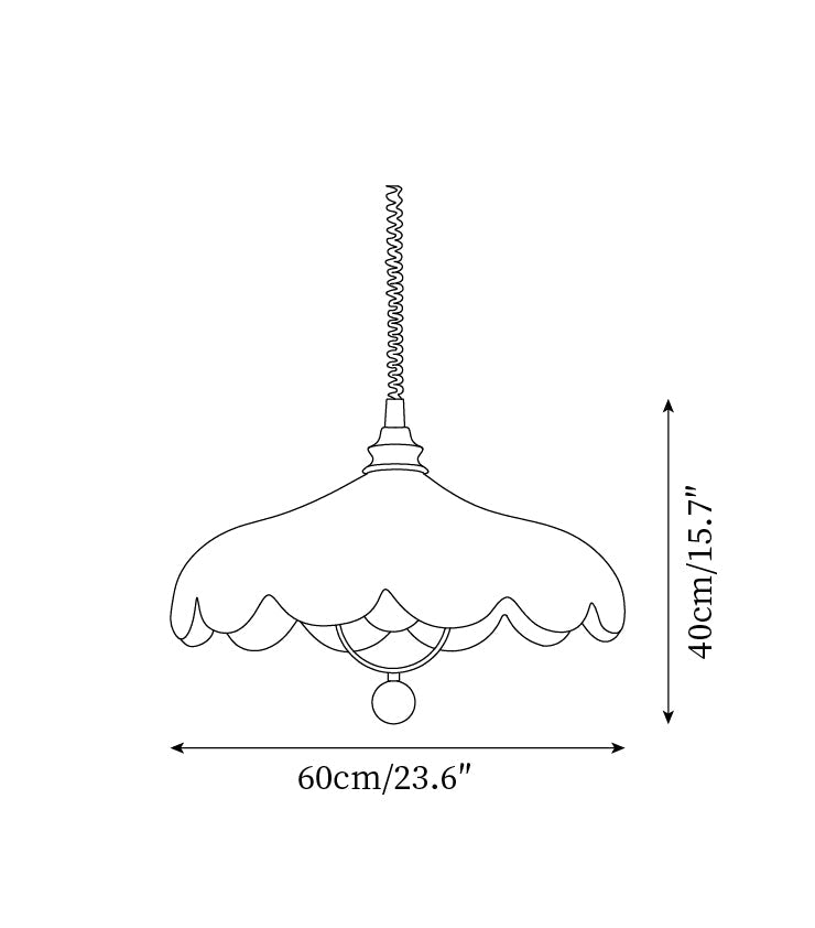 Lampă suspendată Petals cu model floral vintage și eleganță franceză, în formă de petală