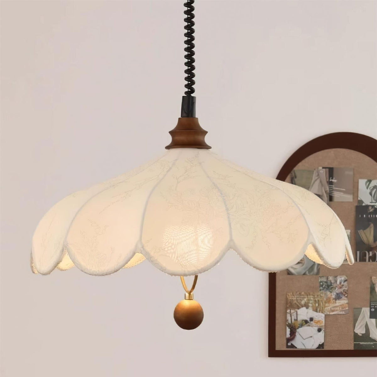 Hana lampă suspendată, vintage, florală