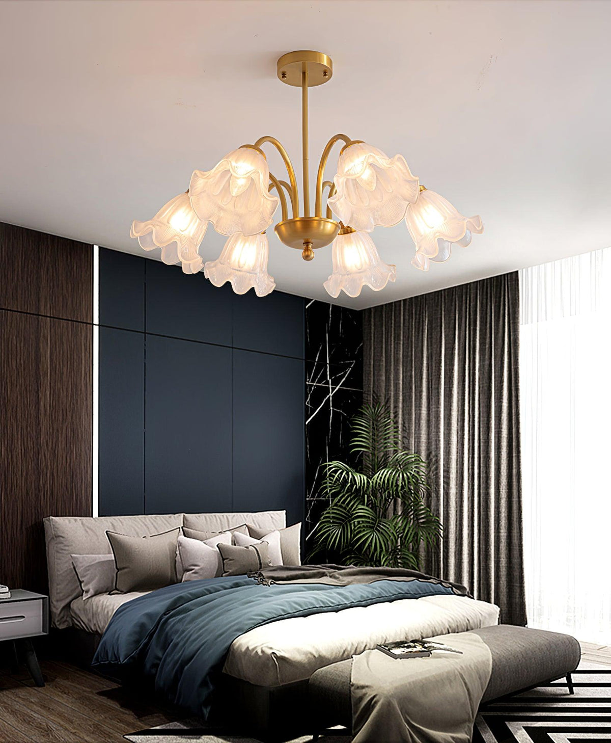 Dirixel candelabru din sticlă, de lux