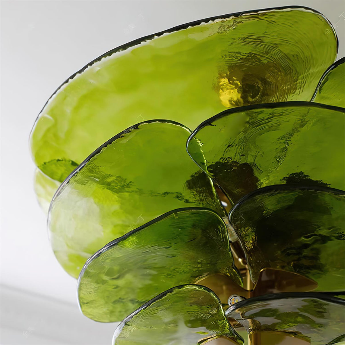 Candelabru Lotus cu straturi de frunze din sticlă contemporan