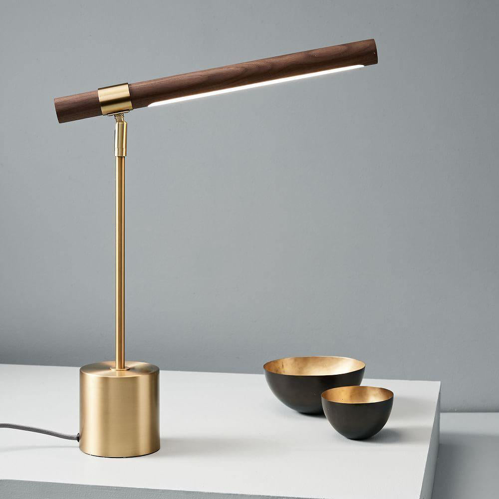 Elauine lampă de masă minimalistă, liniară