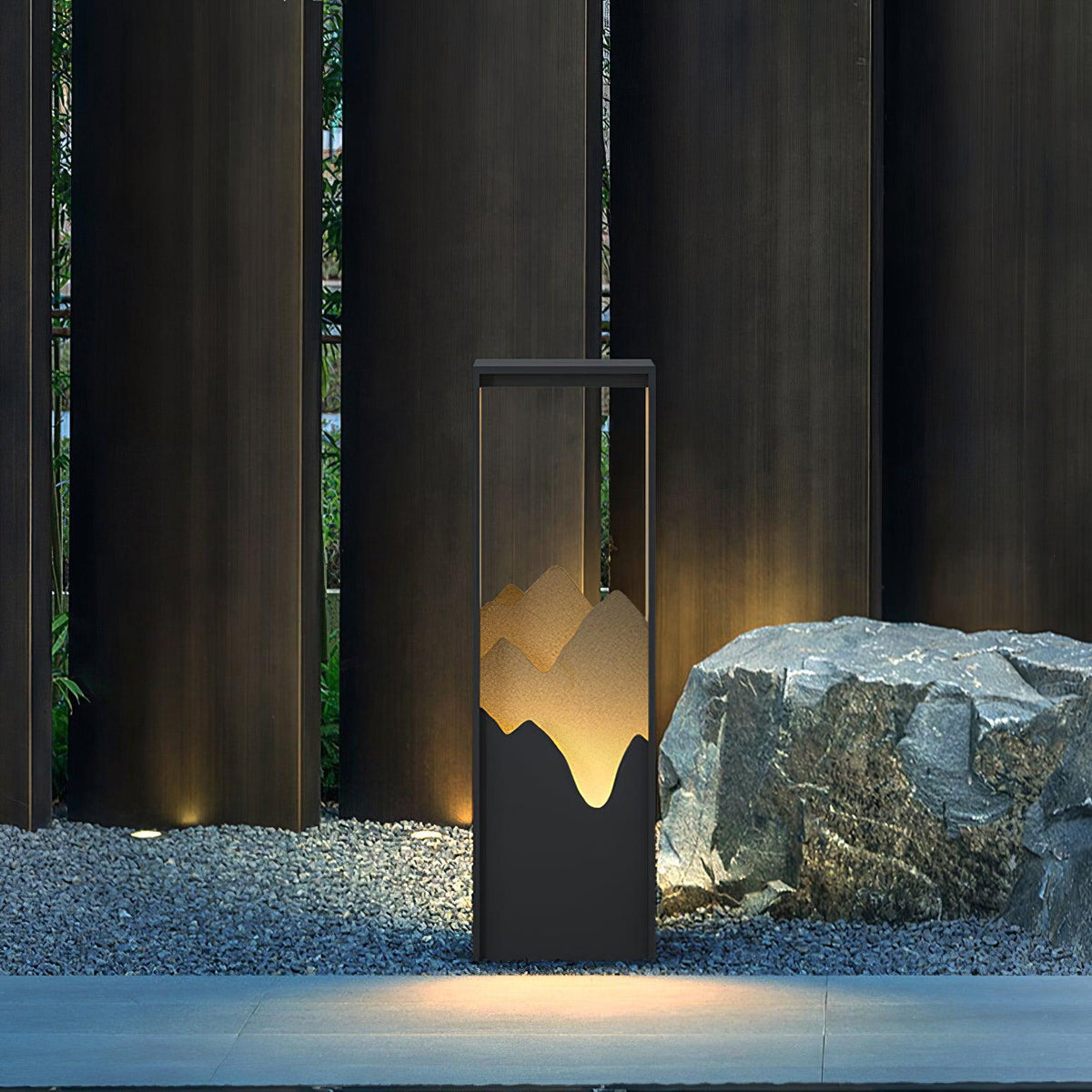 Zen corp de iluminat pentru exterior din acril, rustic