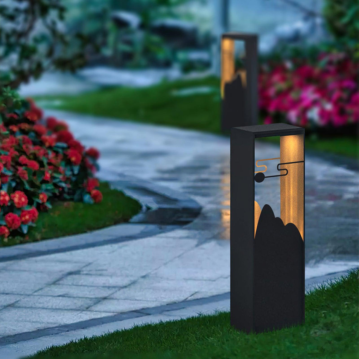 Zen corp de iluminat pentru exterior din acril, rustic