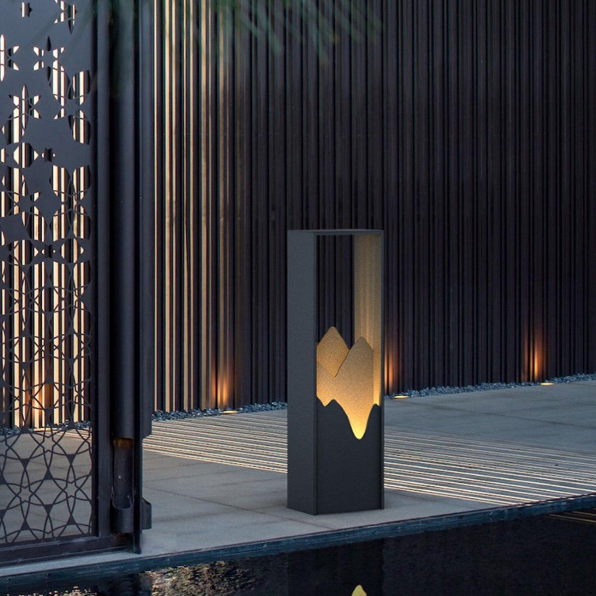 Zen corp de iluminat pentru exterior din acril, rustic