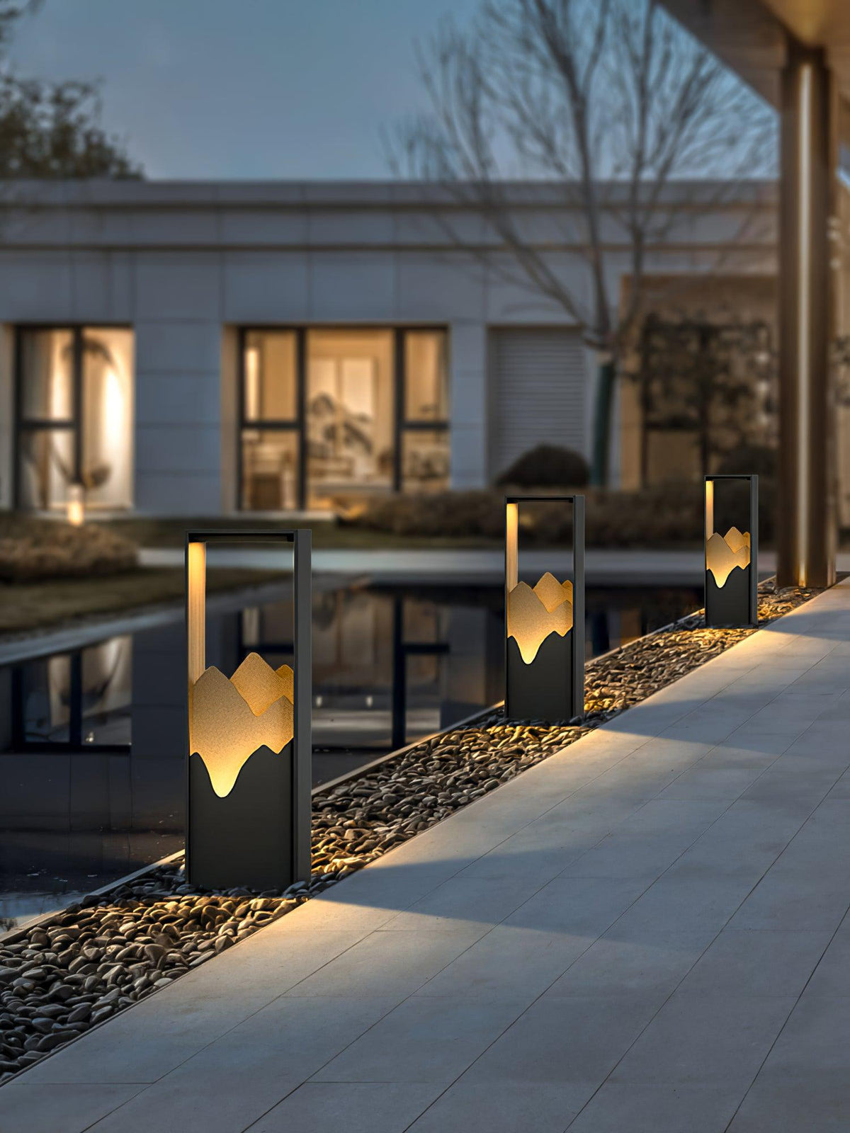 Zen corp de iluminat pentru exterior din acril, rustic