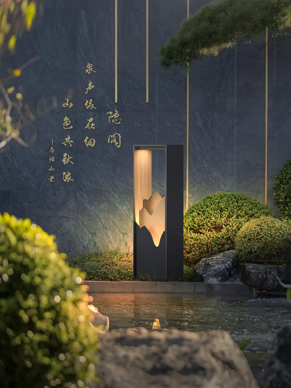 Zen corp de iluminat pentru exterior din acril, rustic