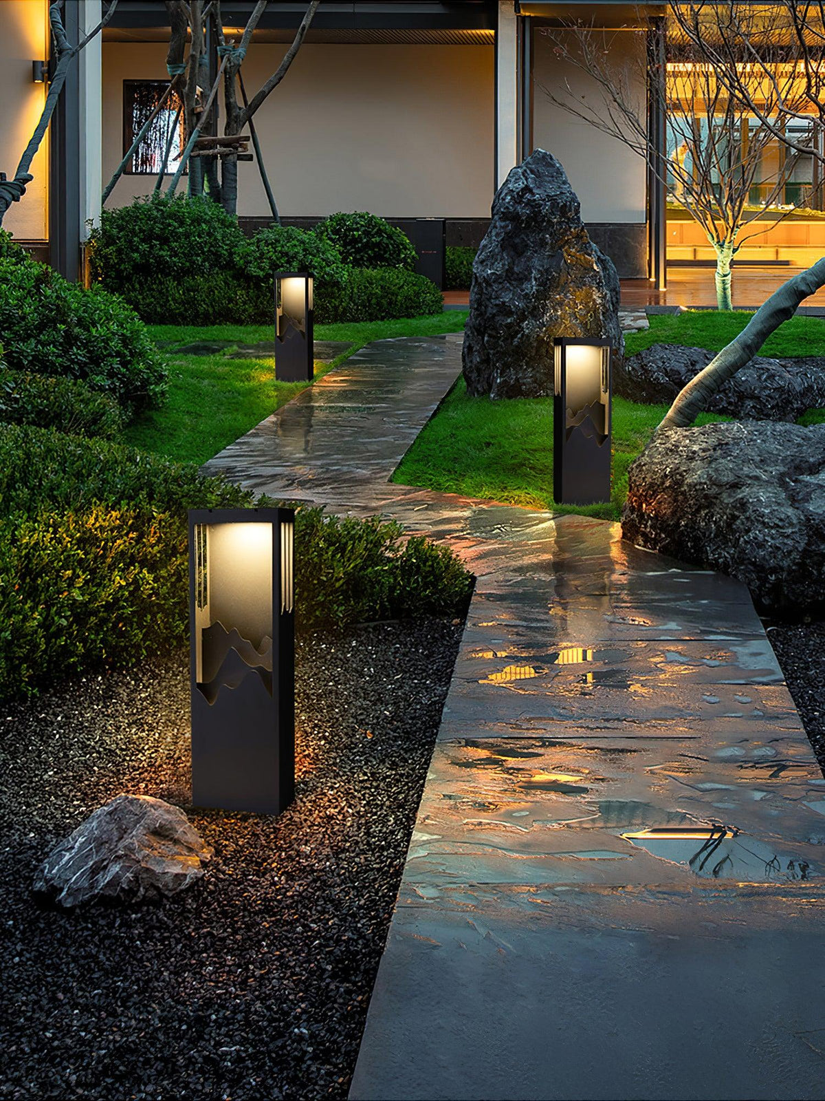 Zen corp de iluminat pentru exterior din acril, rustic