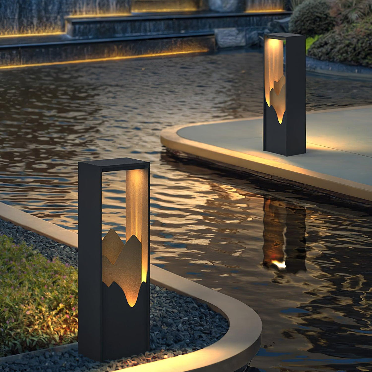Zen corp de iluminat pentru exterior din acril, rustic