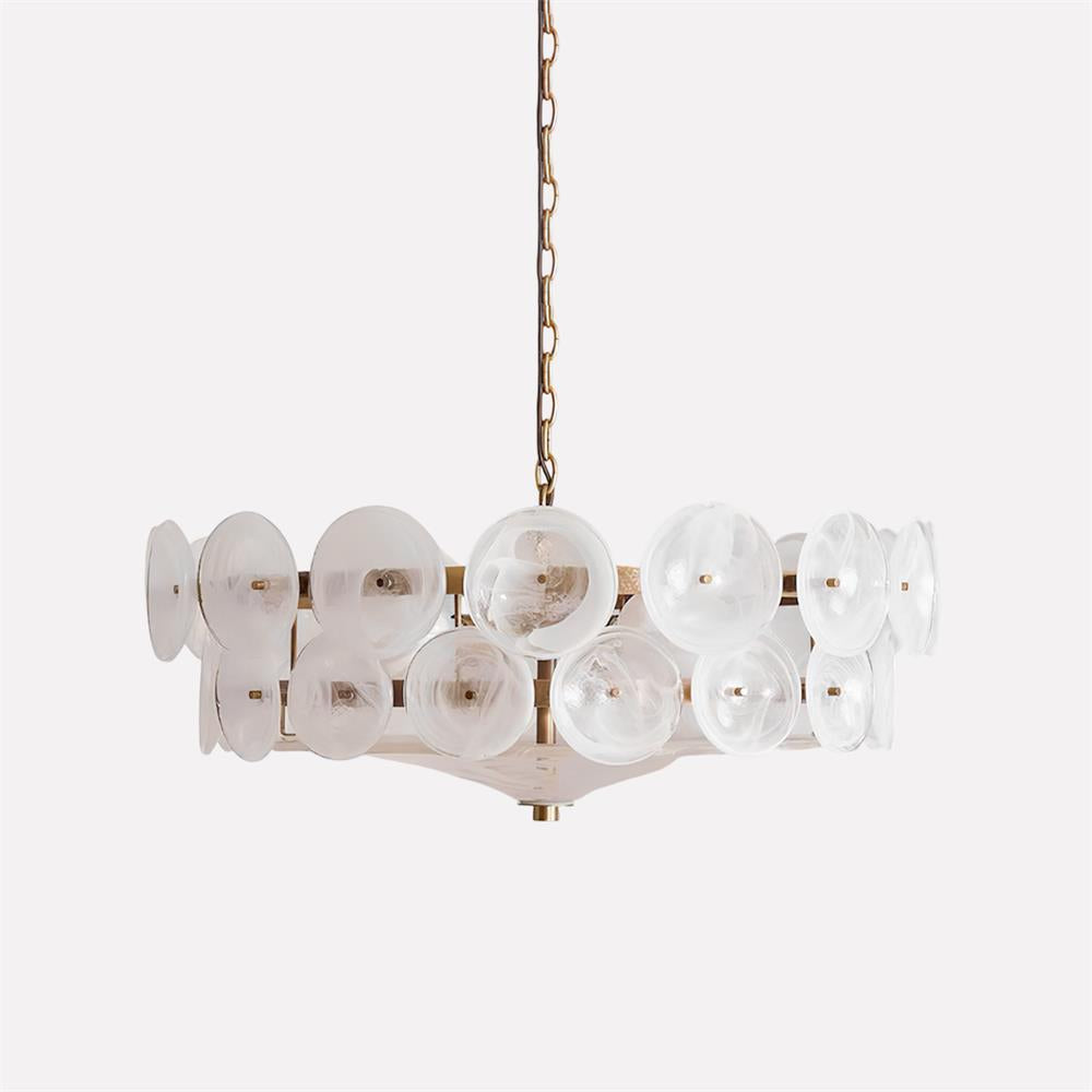 Selvora candelabru ambră din sticlă, elegant, cu disc