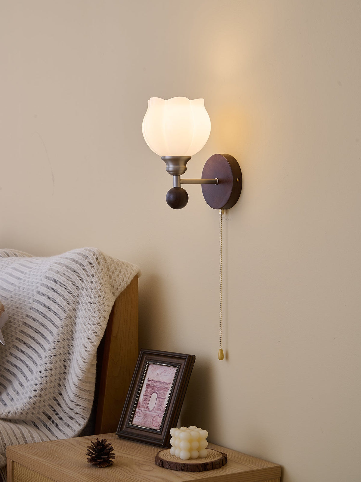 Lucille Elegance clasic Art sticlă lemn aplică de Perete