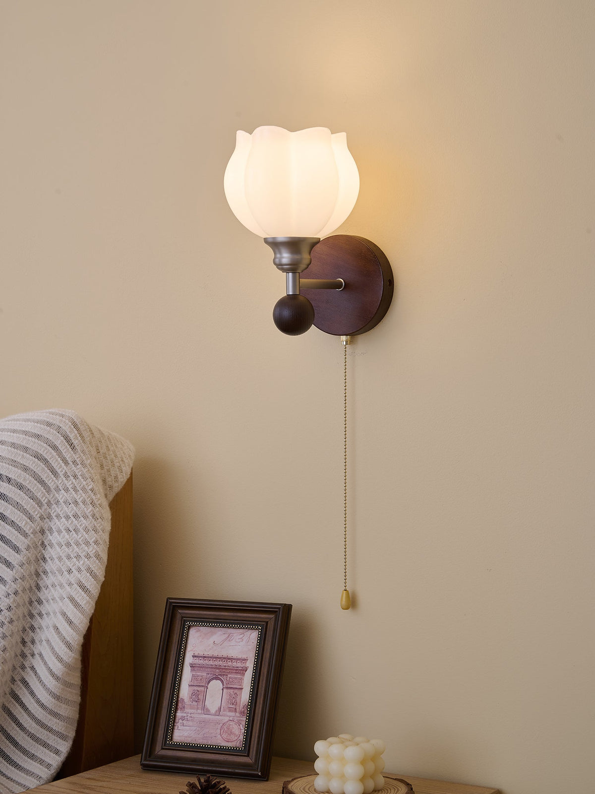 Lucille Elegance clasic Art sticlă lemn aplică de Perete