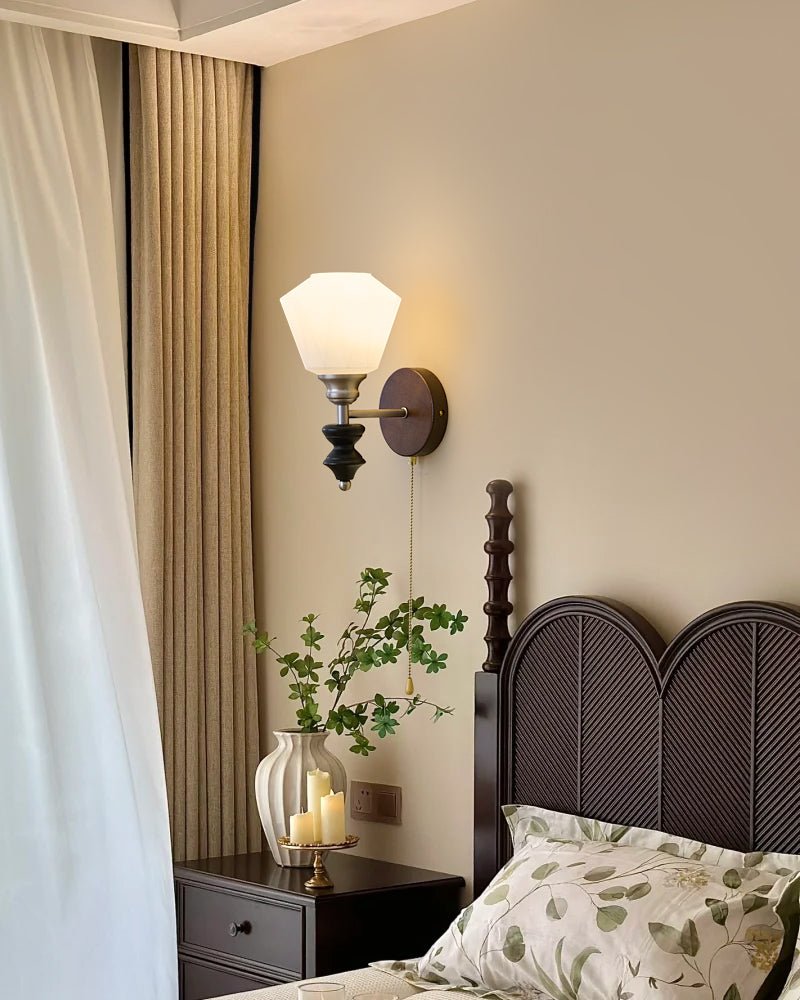 Lucille Elegance clasic Art sticlă lemn aplică de Perete