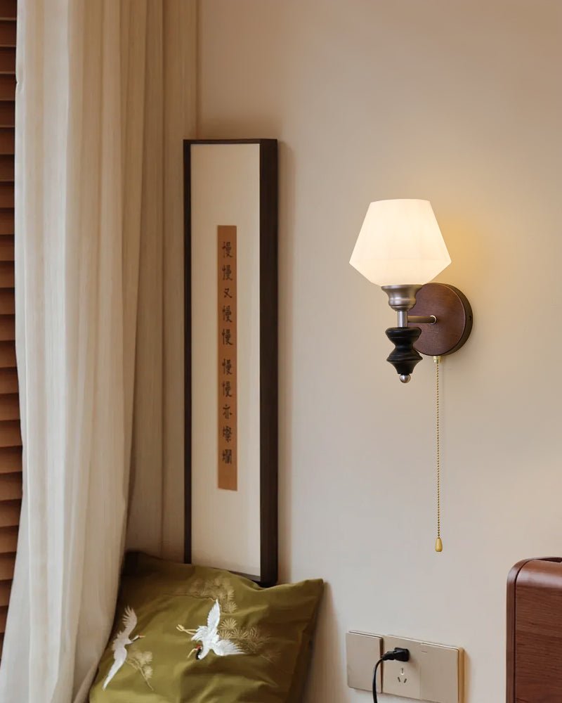 Lucille Elegance clasic Art sticlă lemn aplică de Perete
