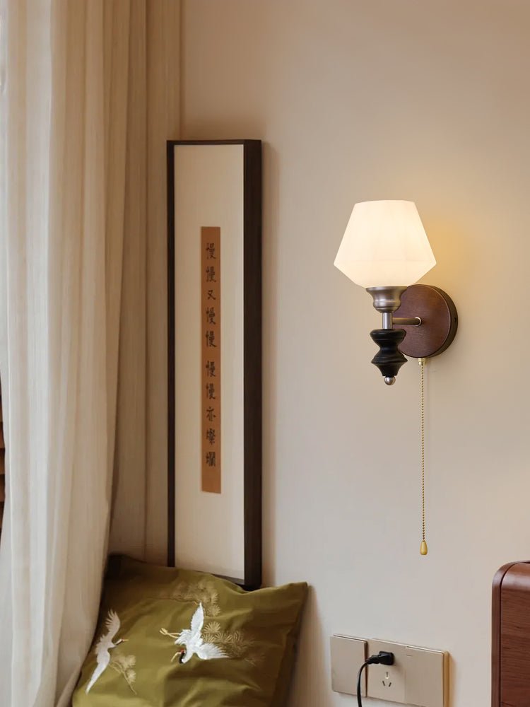 Lucille Elegance clasic Art sticlă lemn aplică de Perete