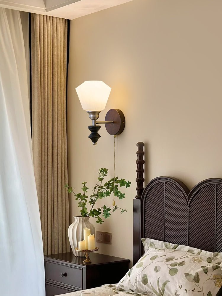 Lucille Elegance clasic Art sticlă lemn aplică de Perete