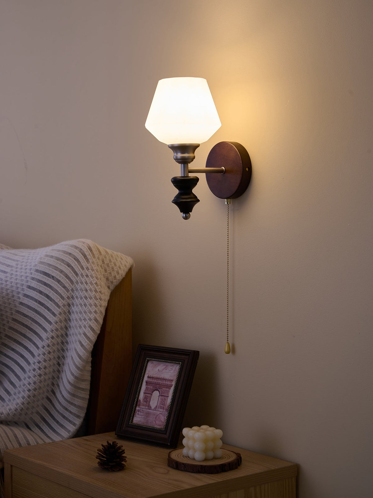 Lucille Elegance clasic Art sticlă lemn aplică de Perete