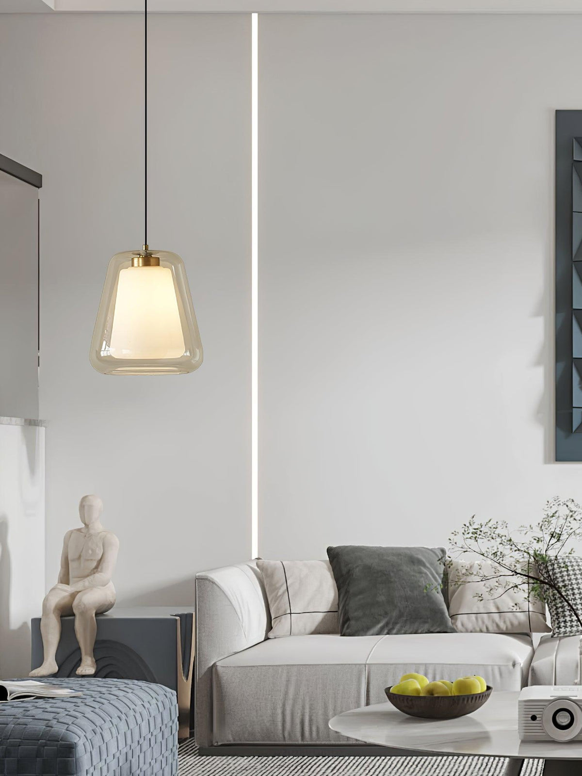 Ate lampă suspendată aurie, contemporană