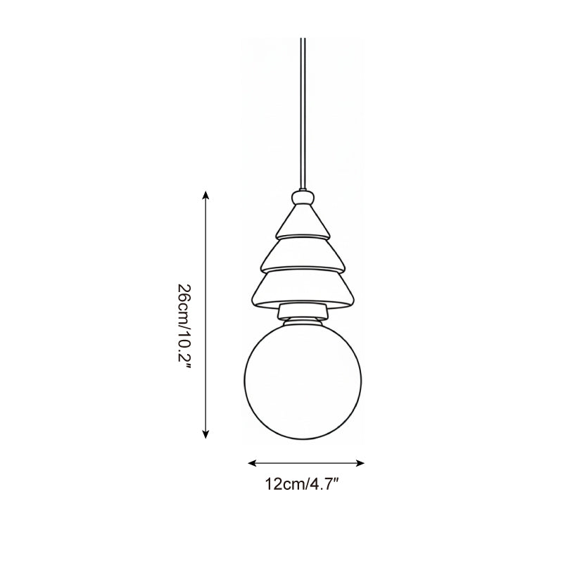 Riverise lampă suspendată, cu glob