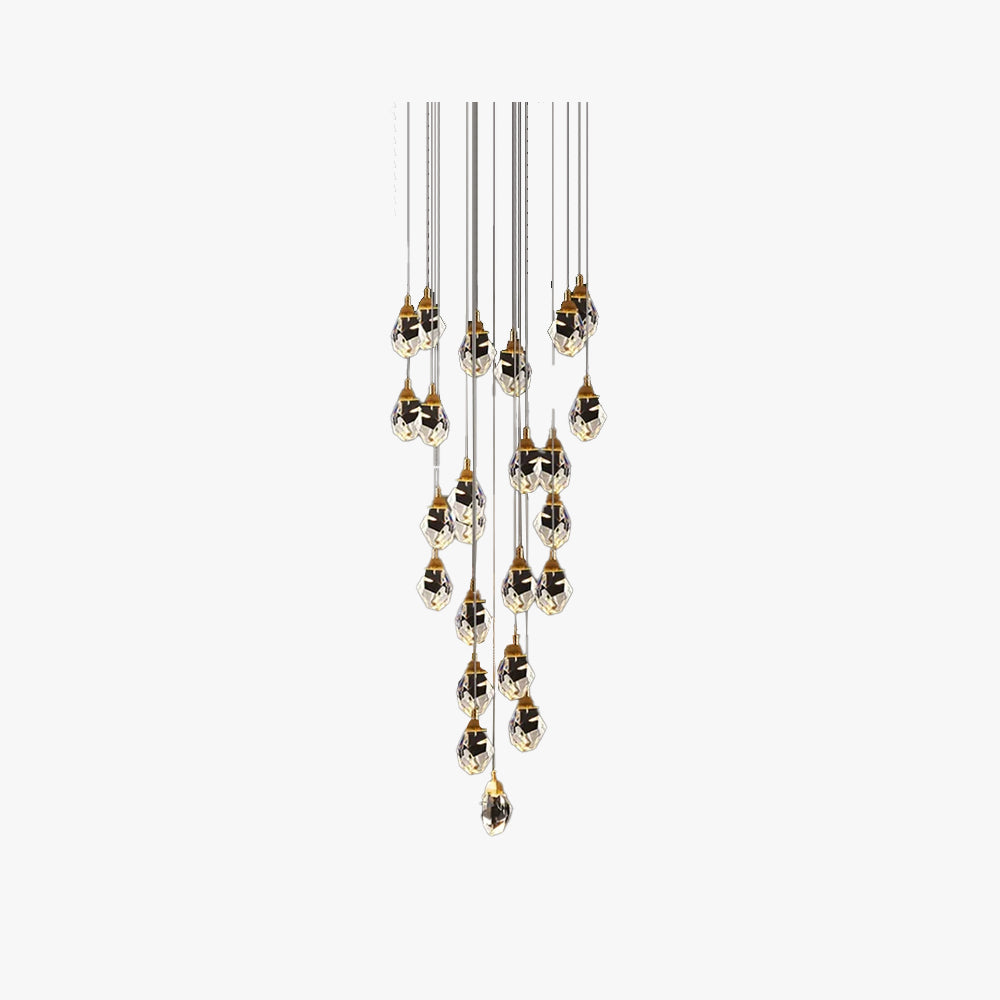 Kristy Design lampă suspendată din sticlă sferică și metal, culoare aurie