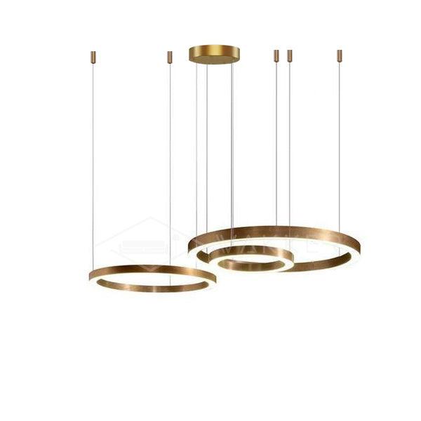 Arisha lampă suspendată LED metal modern Mare cu Inele Multi Reglabilă pentru living/Sufragerie, auriu