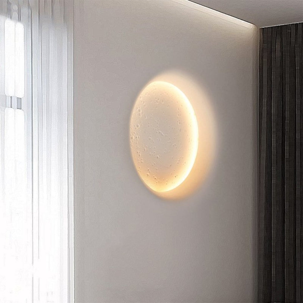 Aria Decorative Moon metal/Gypsum aplică de perete, alb