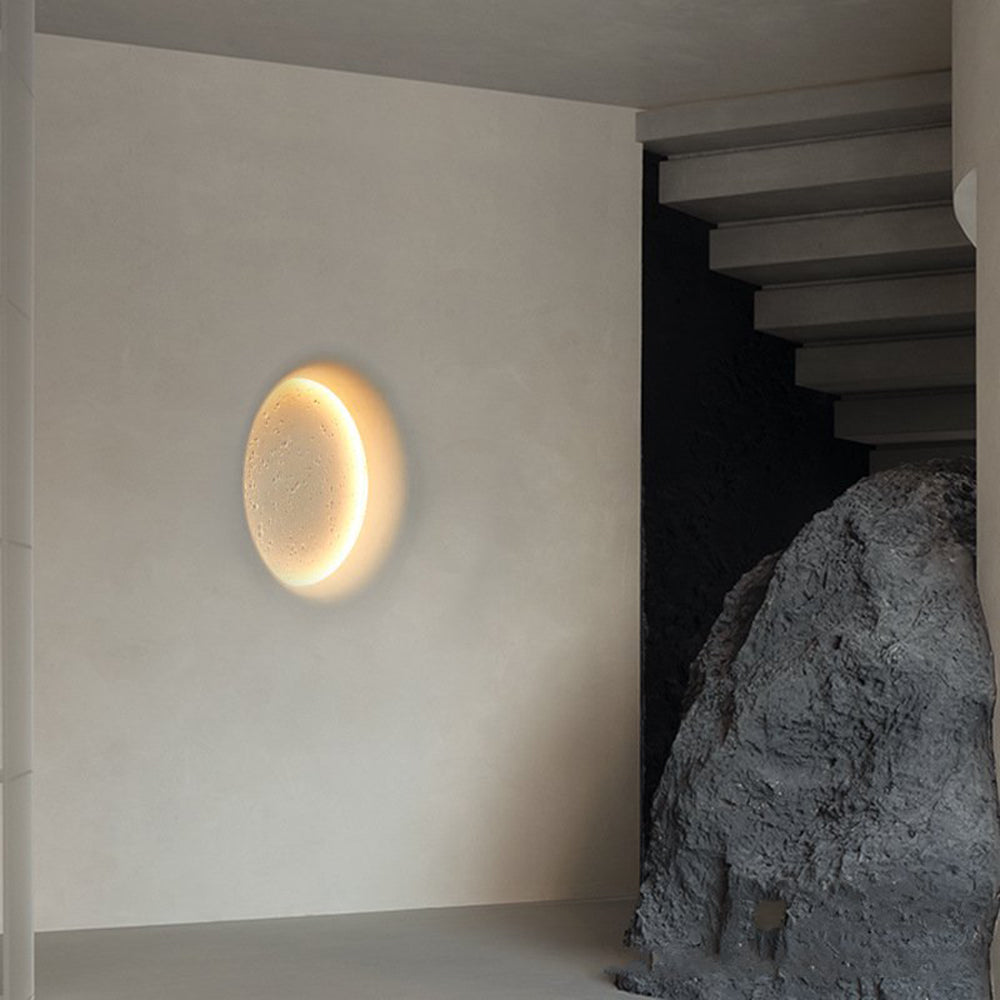 Aria Decorative Moon metal/Gypsum aplică de perete, alb