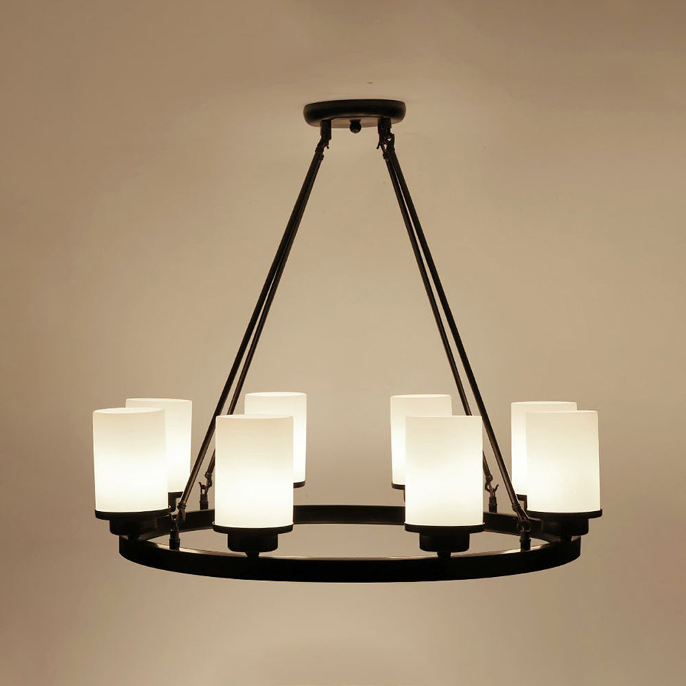 Silva candelabru Retro din metal negru și sticlă pentru living