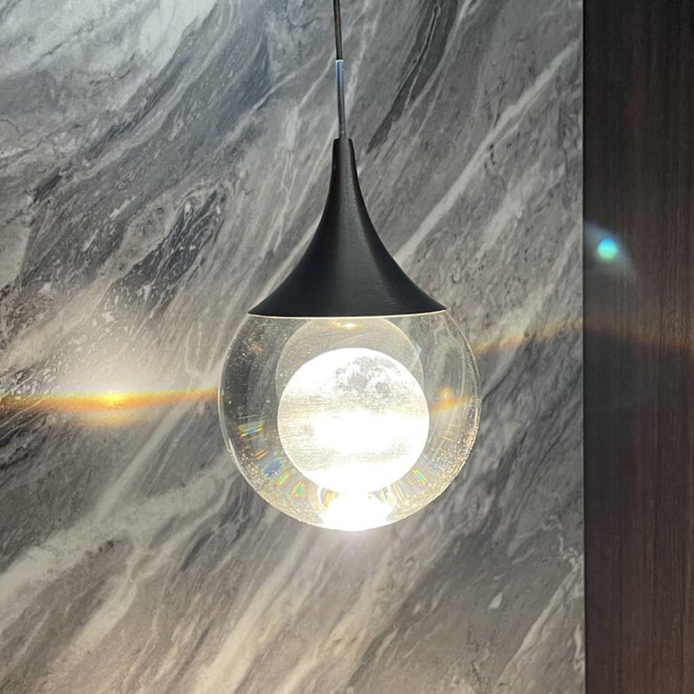 Aria lampă suspendată minimalistă metal Lunar, negru