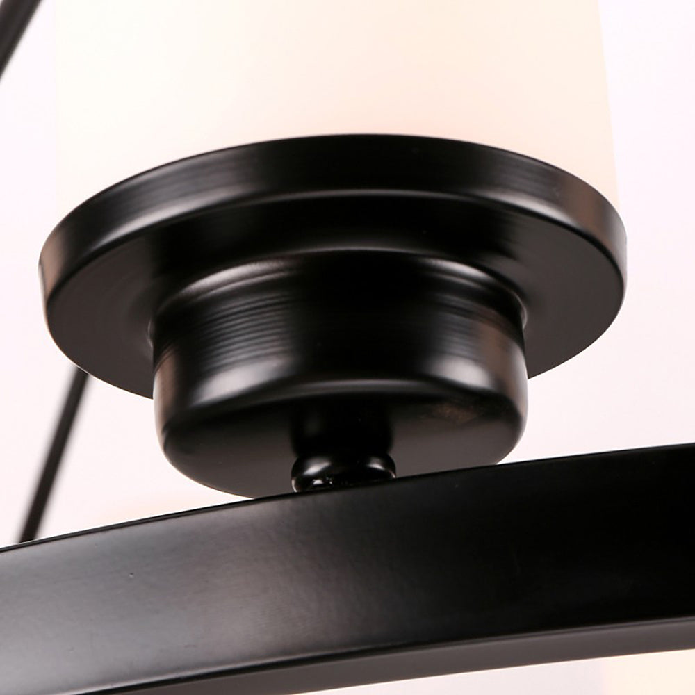 Silva candelabru Retro din metal negru și sticlă pentru living