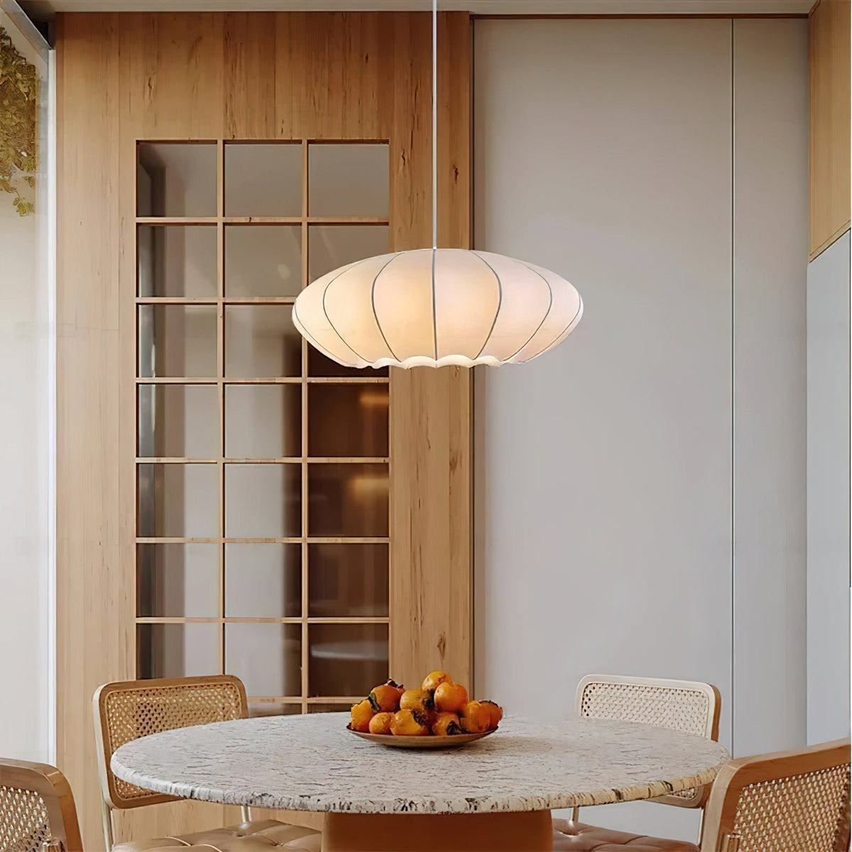 Pithos lampă suspendată din mătase, elegantă