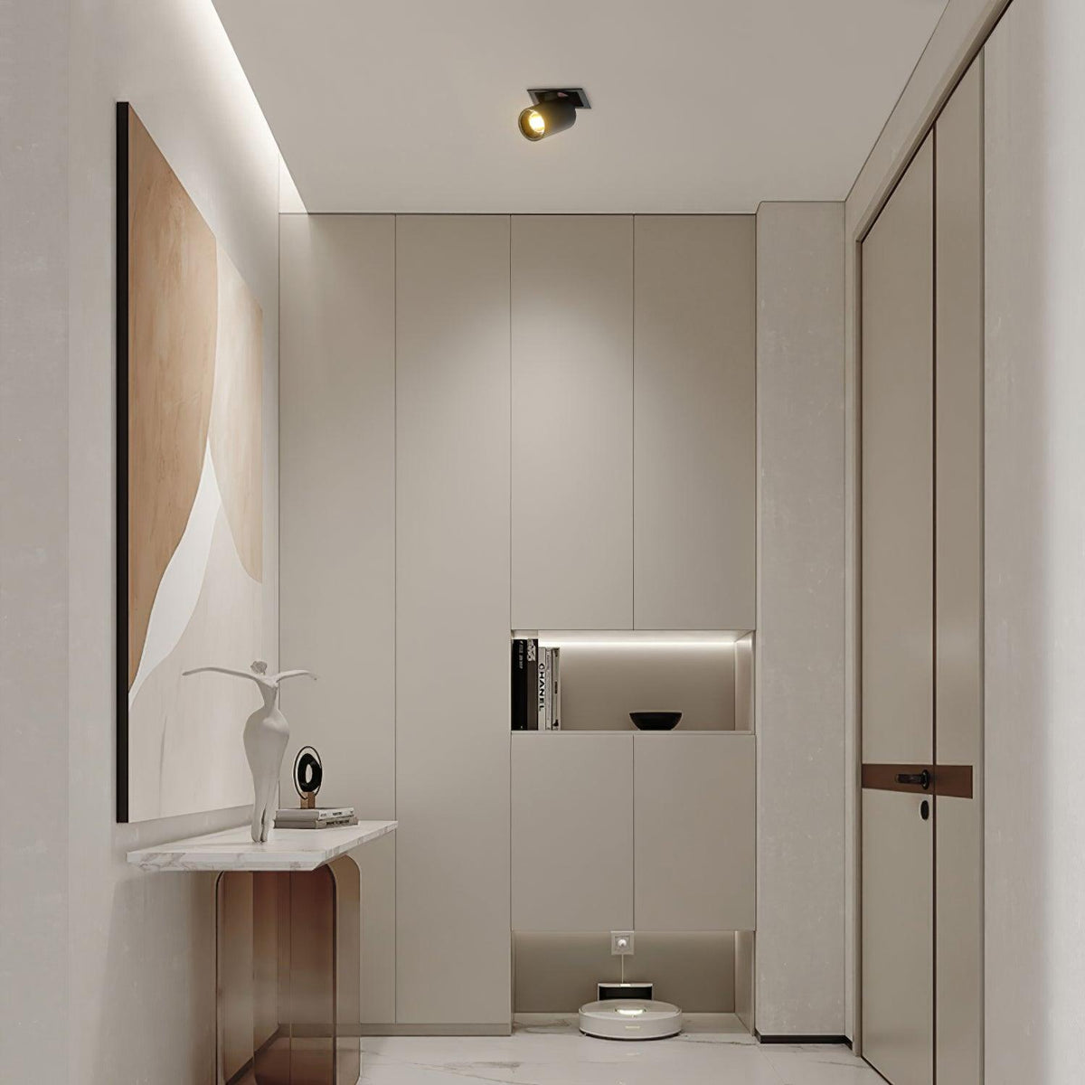 Dia lampă de tavan Spotlight negru pentru living