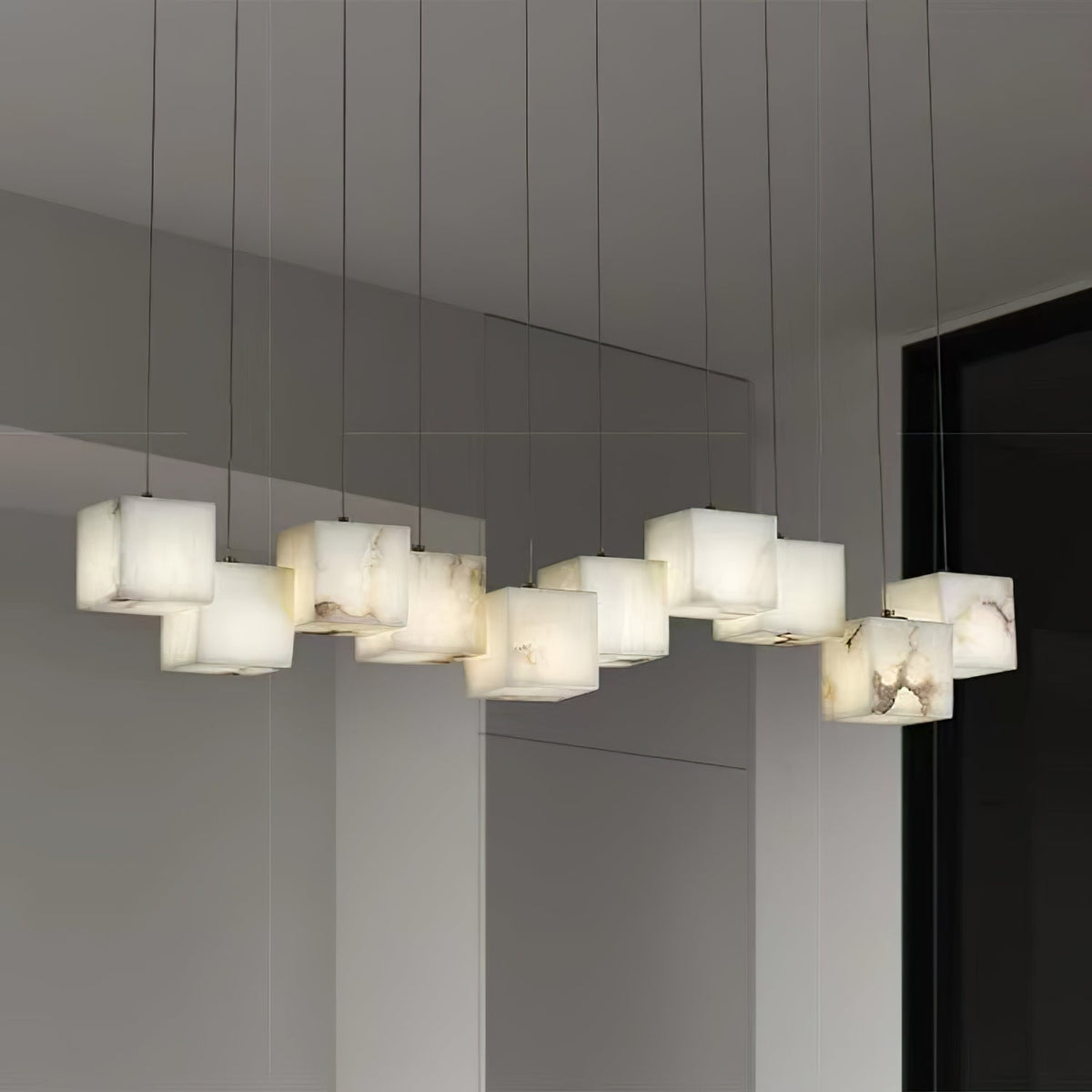 Candelabru din alabastru Box Cubic Elegance