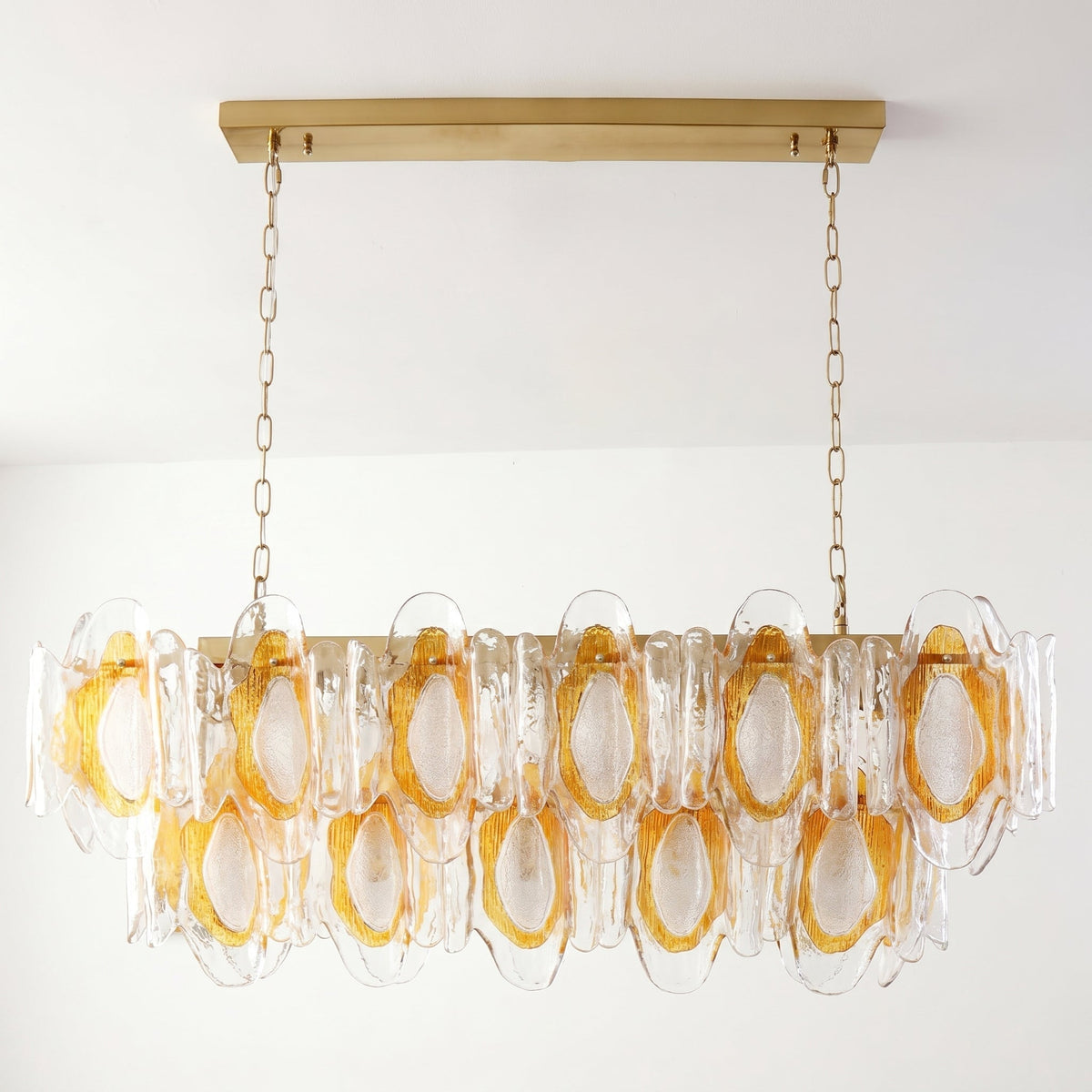 Liorueon Long candelabru din sticlă